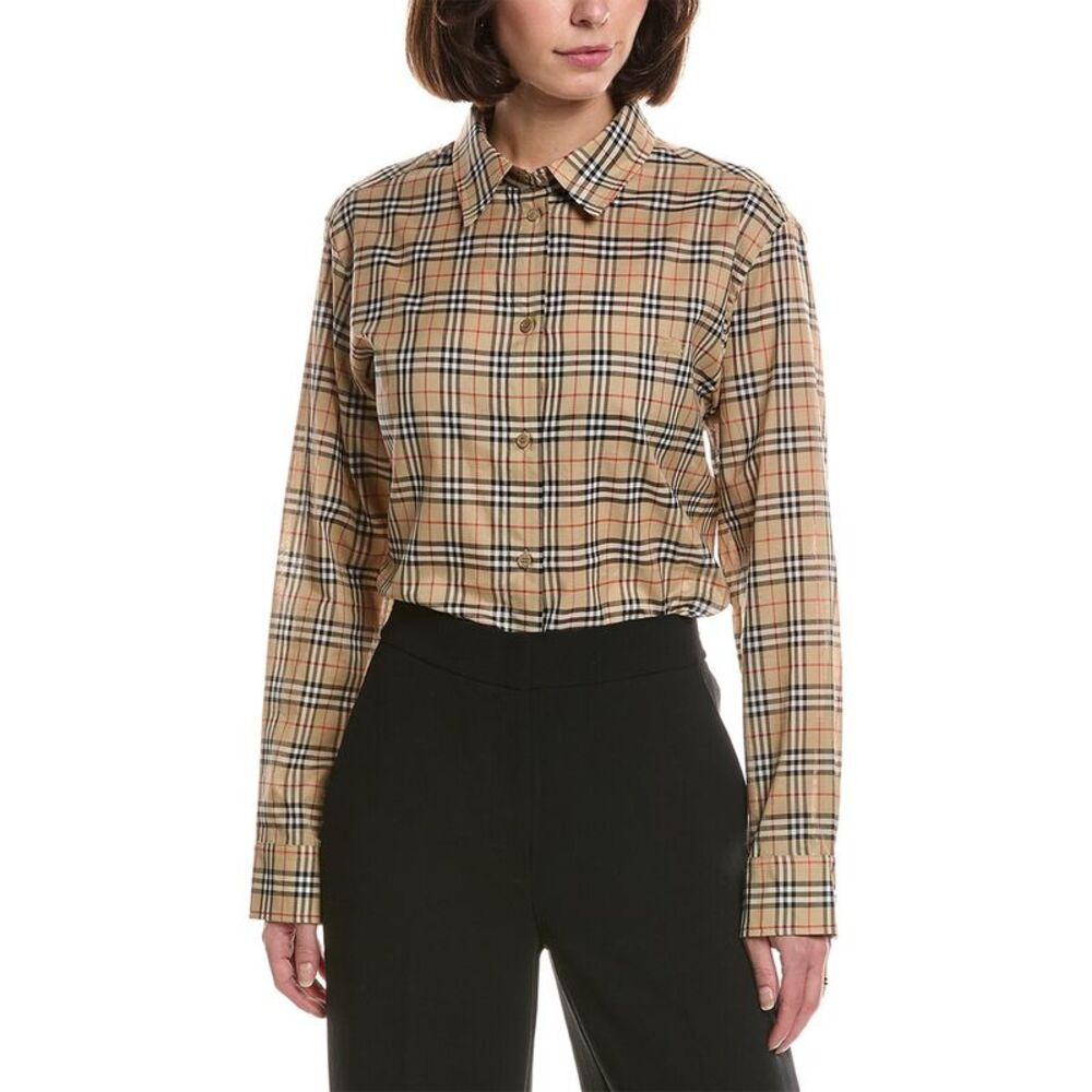 Burberry Womens Classic Check Shirt, Brown